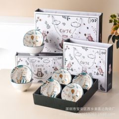 日式陶瓷碗筷套装套碗礼盒公司开业活动会销礼品实用碗赠送小礼品 碗一